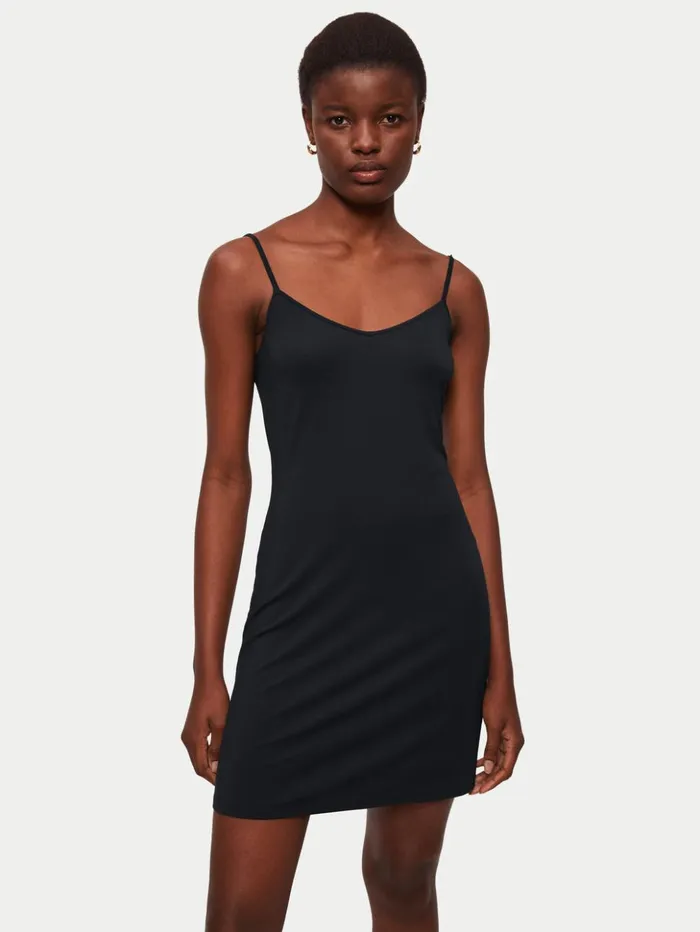 Jigsaw Modal Slip Dress Black Women Dresses and Jumpsuits