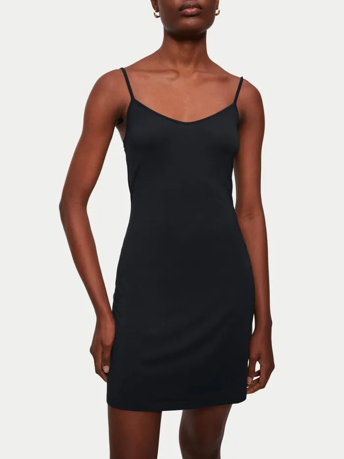 Jigsaw Modal Slip Dress Black Women Dresses and Jumpsuits