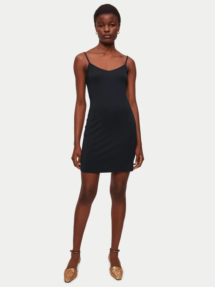 Jigsaw Modal Slip Dress Black Women Dresses and Jumpsuits