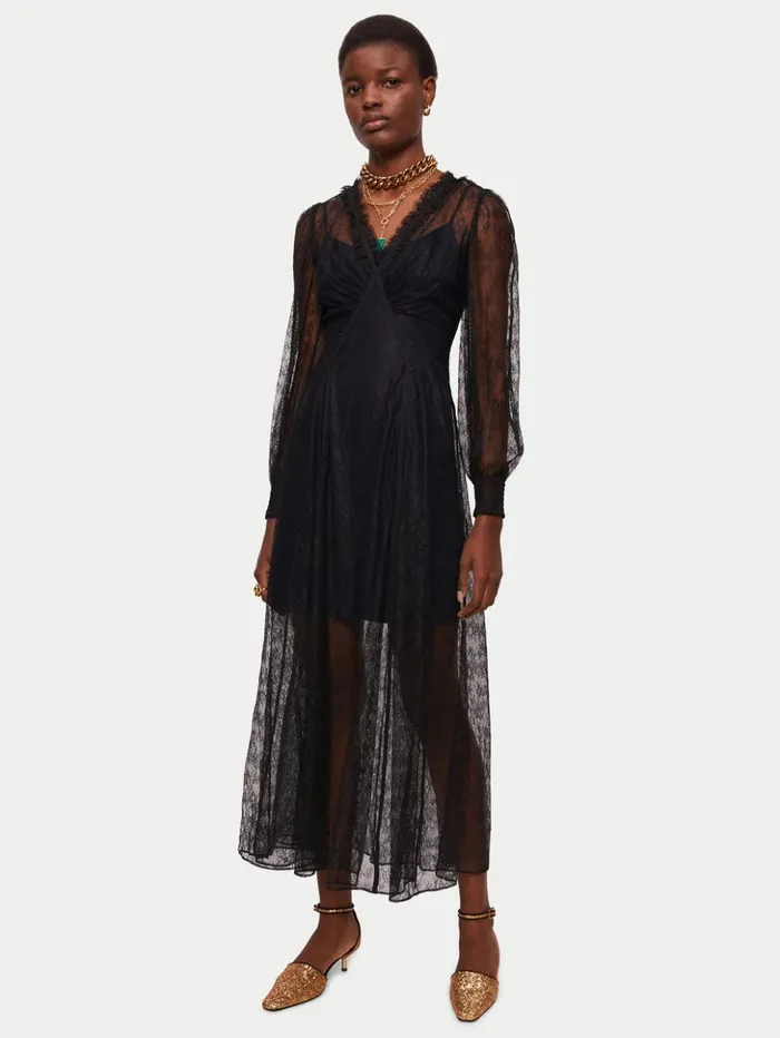 Jigsaw Modal Slip Dress Black Women Dresses and Jumpsuits