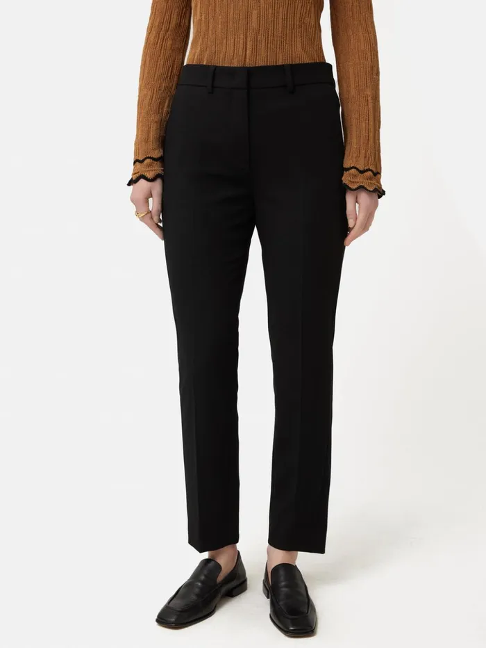 Jigsaw Modern Crepe Marden Trouser Black Women Trousers