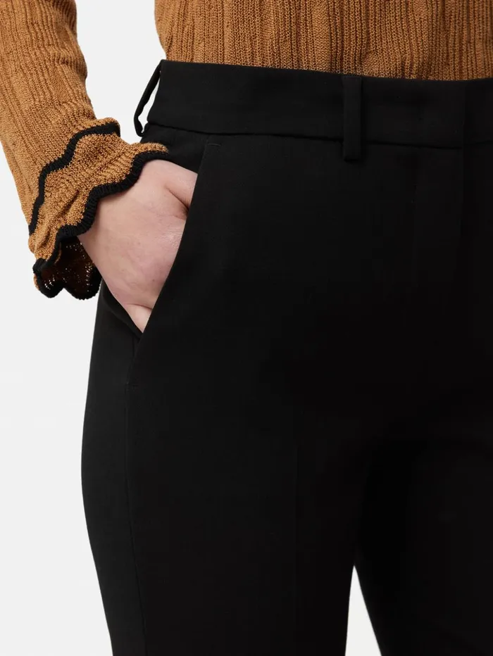 Jigsaw Modern Crepe Marden Trouser Black Women Trousers