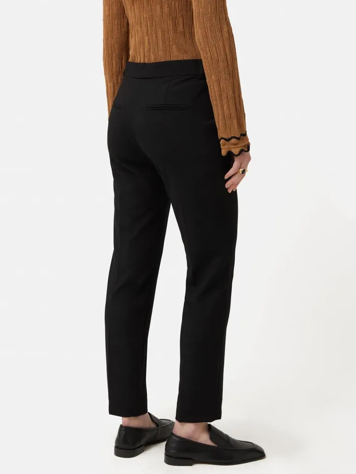 Jigsaw Modern Crepe Marden Trouser Black Women Trousers