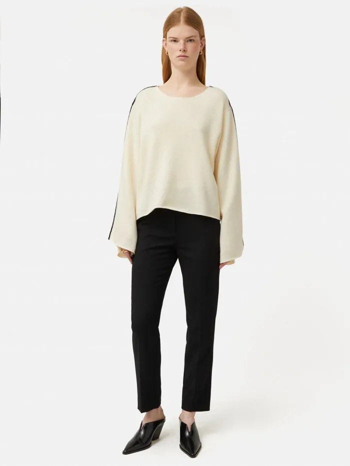Jigsaw Modern Crepe Marden Trouser Black Women Trousers