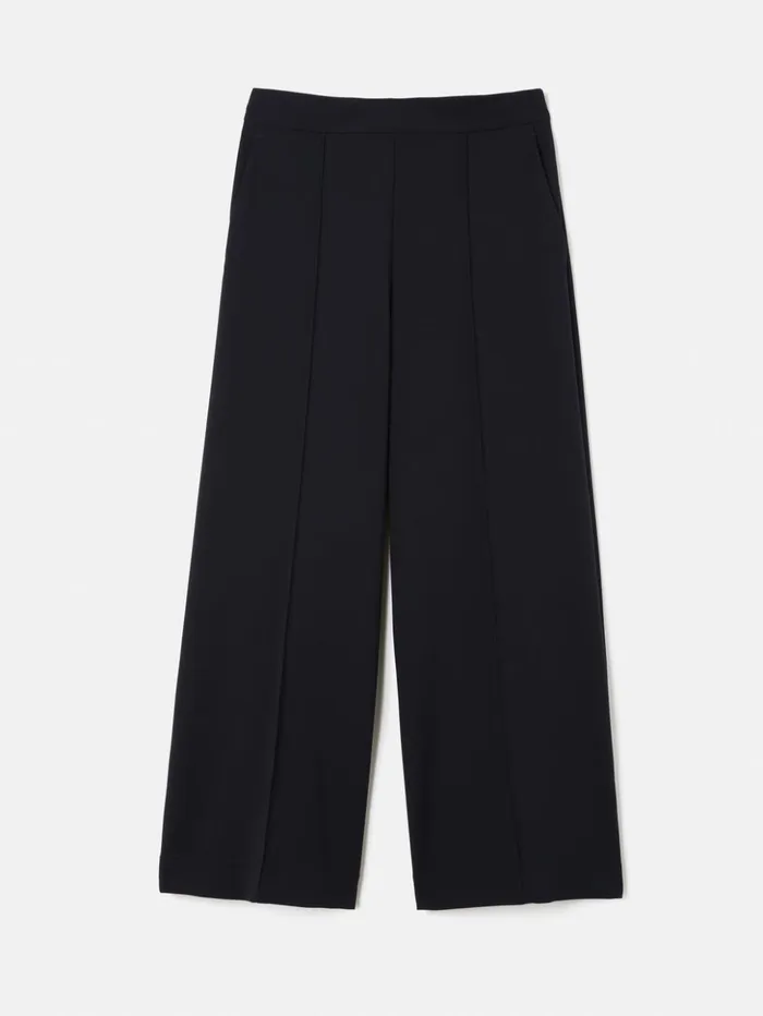 Jigsaw Modern Crepe Sailor Trouser Navy Women Trousers
