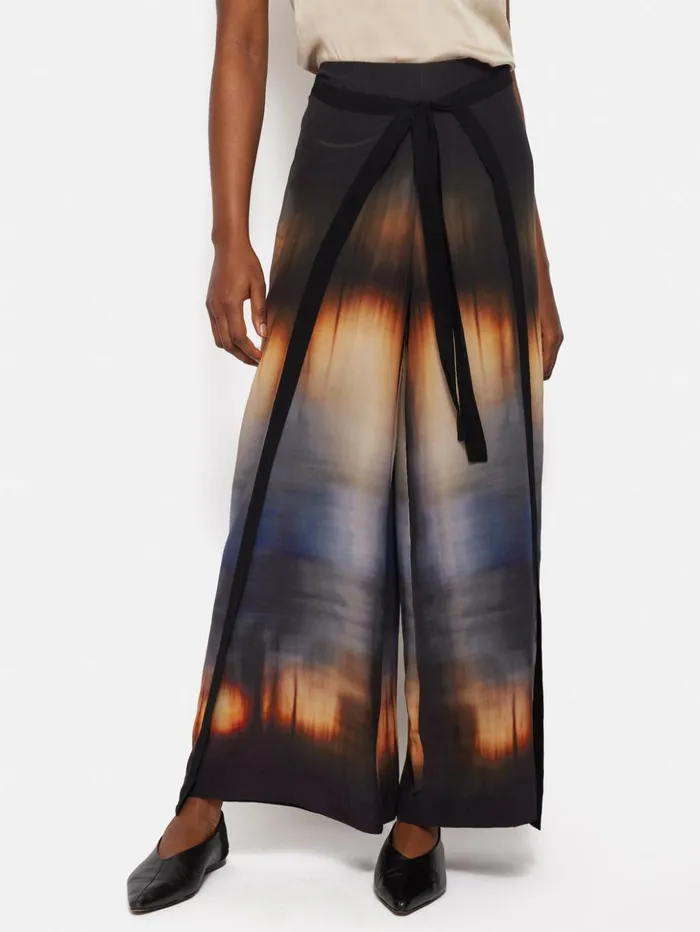 Jigsaw Modern Tie Dye Palazzo Multi Women Trousers