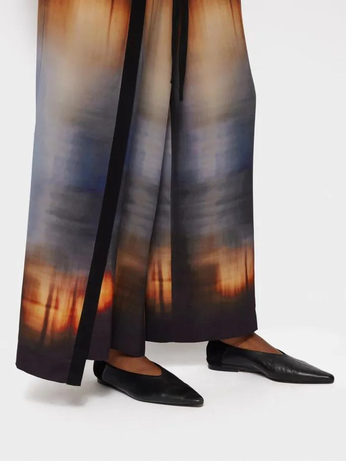 Jigsaw Modern Tie Dye Palazzo Multi Women Trousers