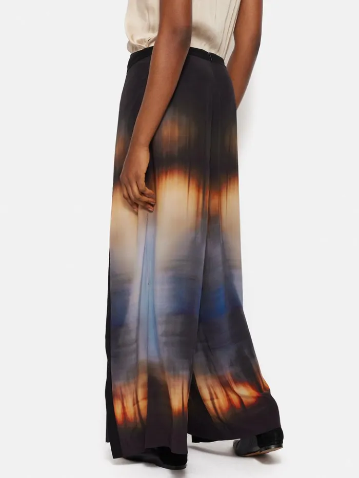 Jigsaw Modern Tie Dye Palazzo Multi Women Trousers