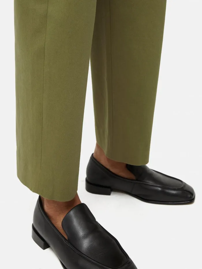 Jigsaw Nevis Cotton Chino Green Women Trousers