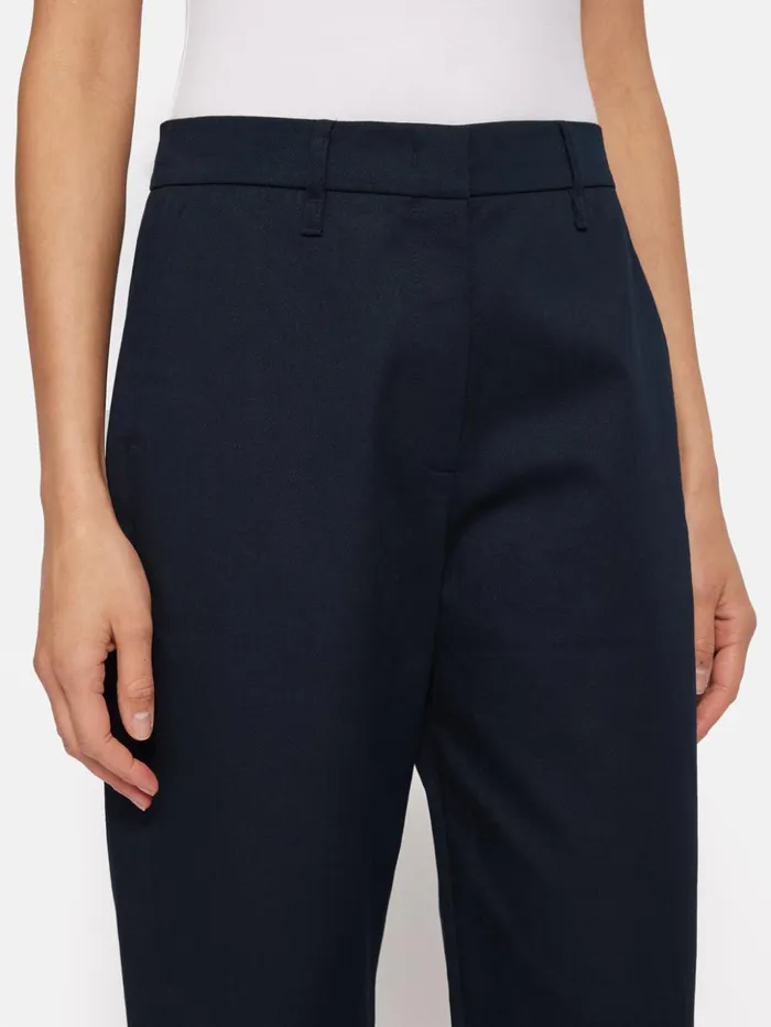 Jigsaw Nevis Cotton Chino Navy Women Trousers