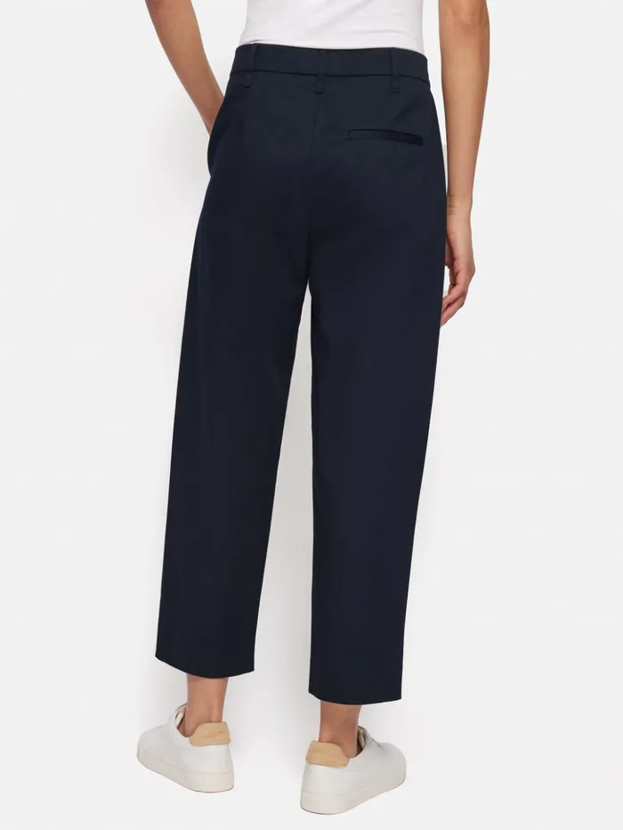 Jigsaw Nevis Cotton Chino Navy Women Trousers