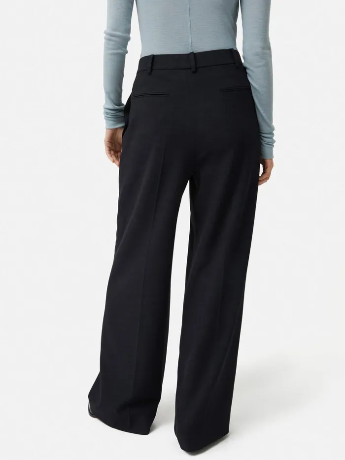Jigsaw Nik Crosshatch Trouser Navy Women Trousers