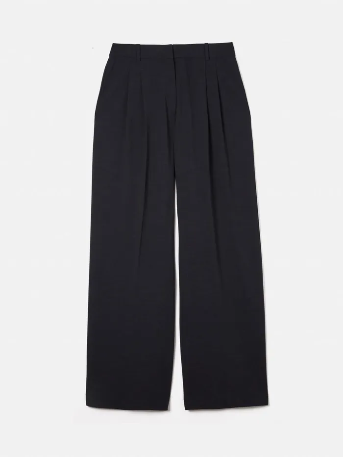 Jigsaw Nik Crosshatch Trouser Navy Women Trousers