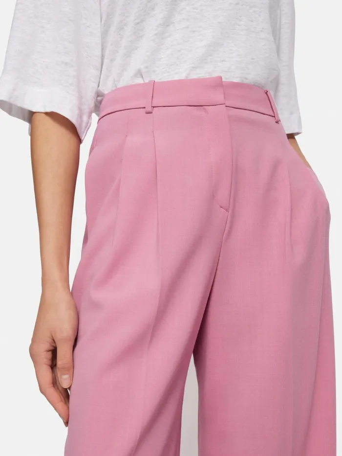 Jigsaw Nik Fluid Twill Trouser Pink Women Trousers