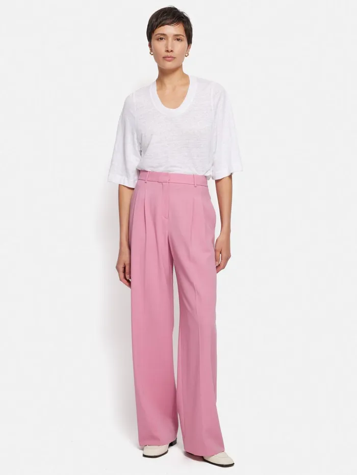 Jigsaw Nik Fluid Twill Trouser Pink Women Trousers