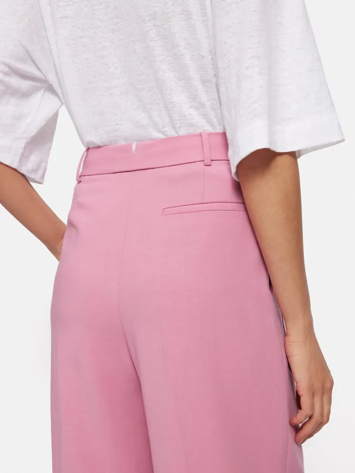 Jigsaw Nik Fluid Twill Trouser Pink Women Trousers