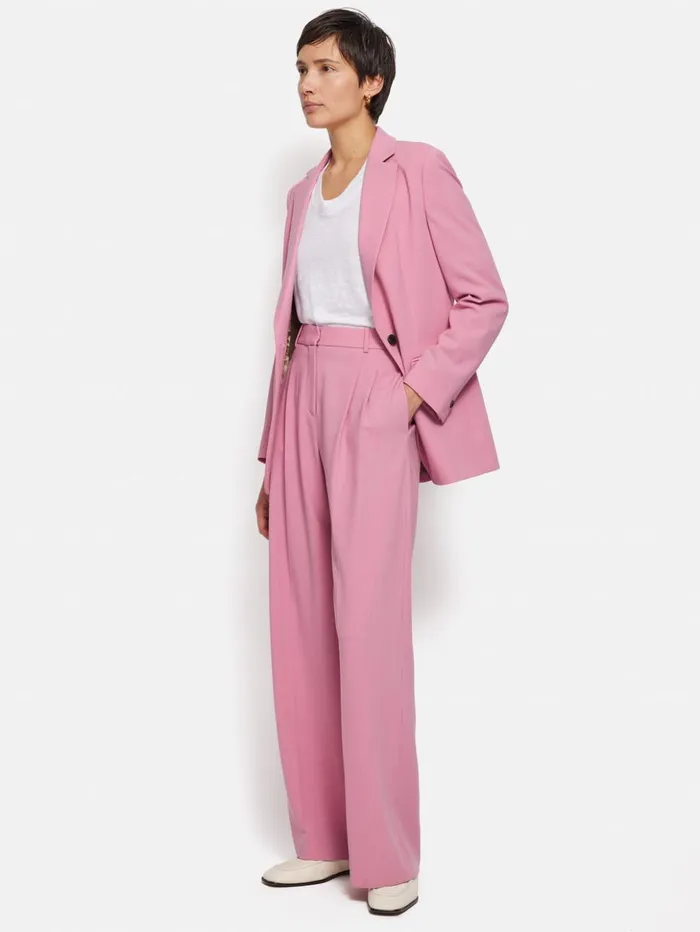 Jigsaw Nik Fluid Twill Trouser Pink Women Trousers