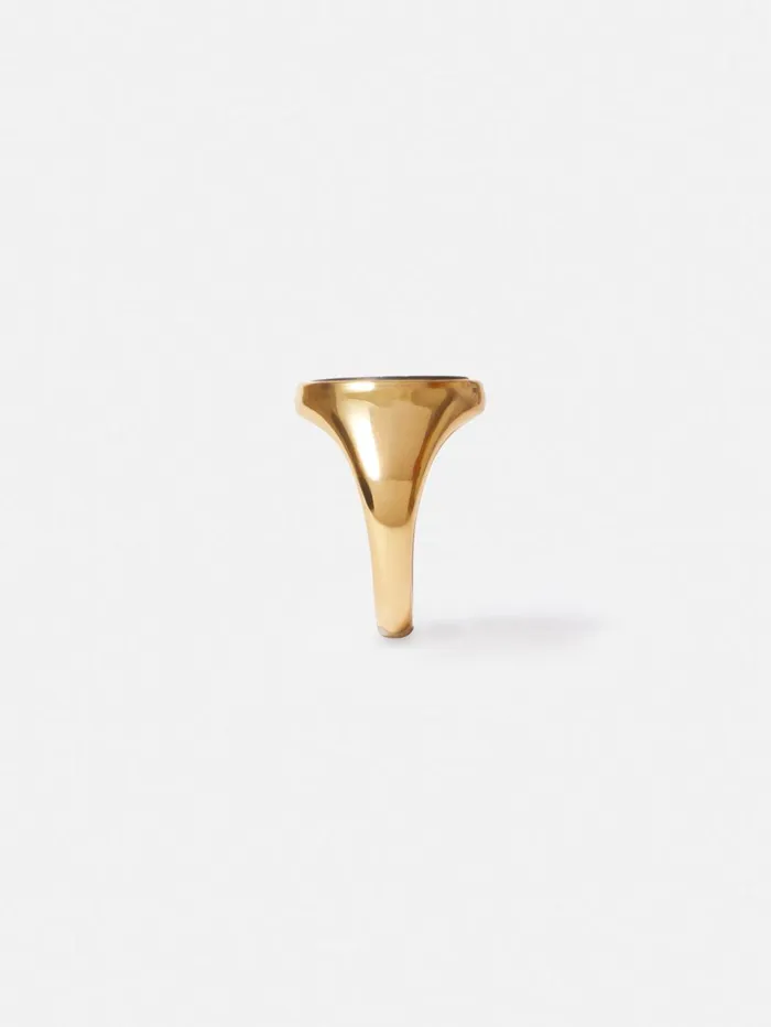 Jigsaw Onyx Oval Signet Ring Black Women Jewellery