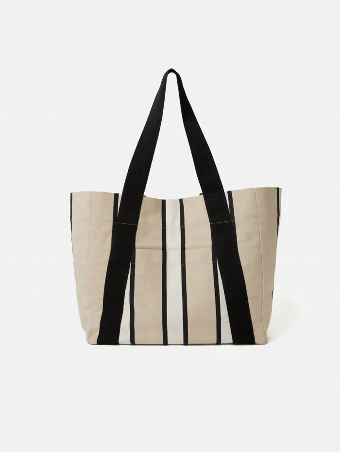 Jigsaw Oversize Striped Canvas Tote Multi Women Bags