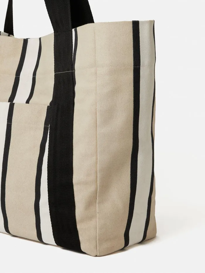 Jigsaw Oversize Striped Canvas Tote Multi Women Bags