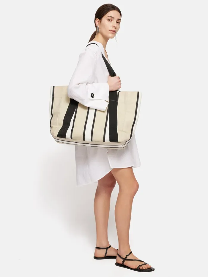 Jigsaw Oversize Striped Canvas Tote Multi Women Bags