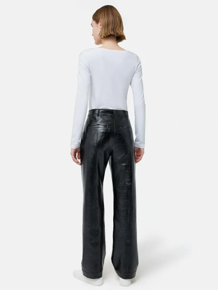 Jigsaw Patent Hatton Trouser Black Women Trousers