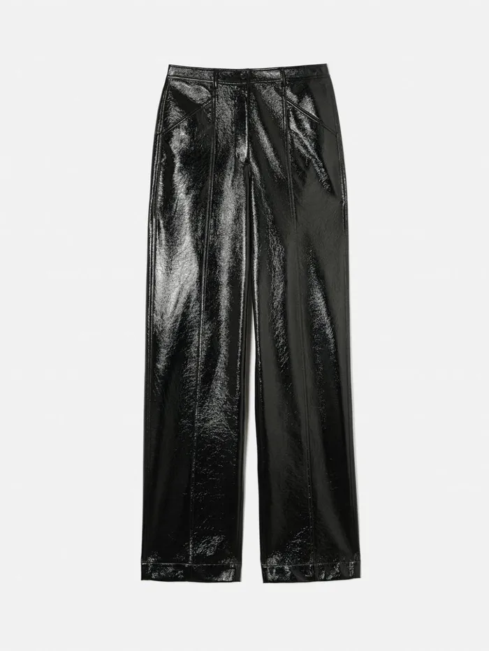 Jigsaw Patent Hatton Trouser Black Women Trousers