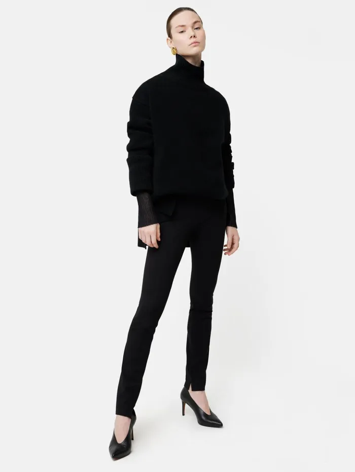 Jigsaw Ponte Cigarette Trousers Black Women Trousers