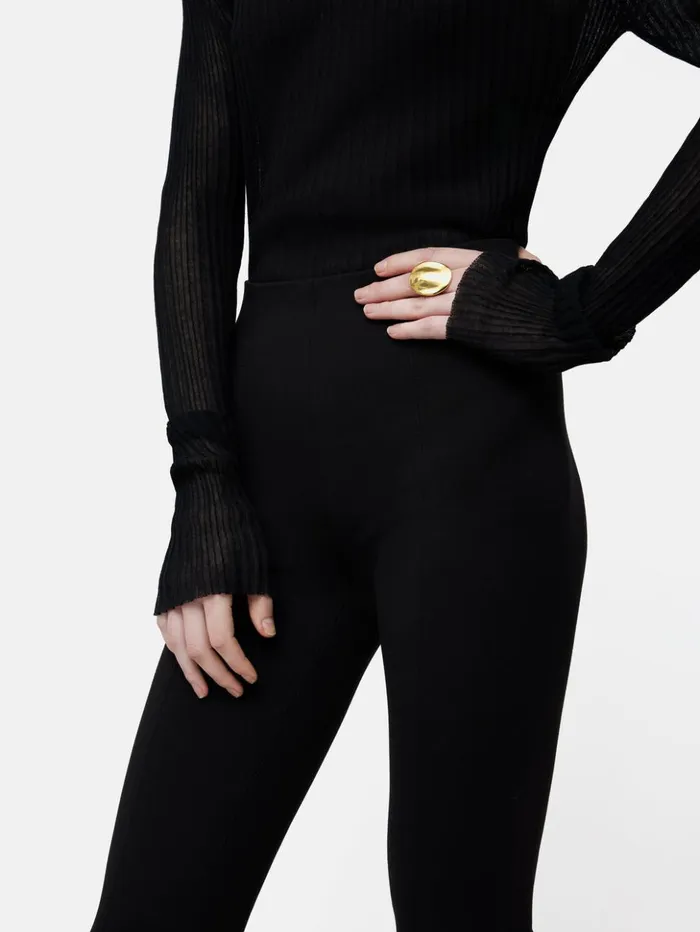 Jigsaw Ponte Cigarette Trousers Black Women Trousers
