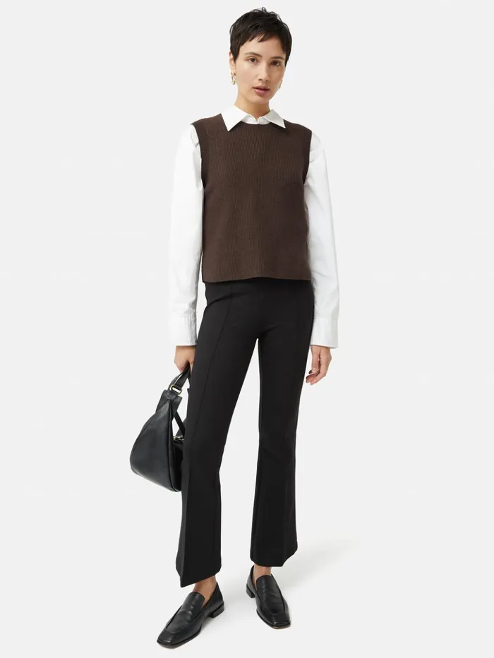 Jigsaw Ponte Kickflare Trouser Black Women Trousers