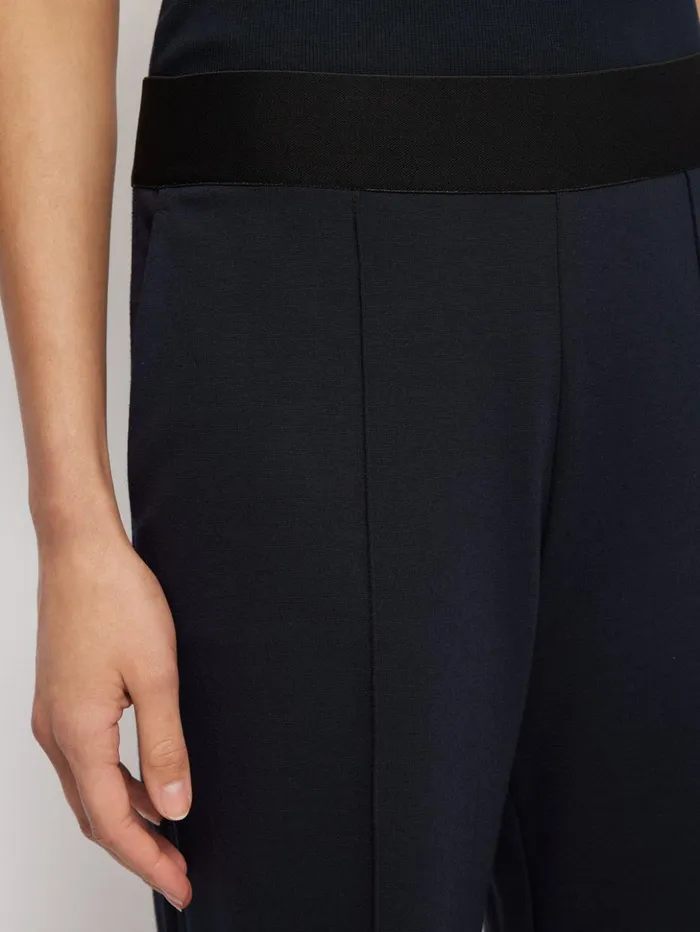 Jigsaw Ponte Trouser With Trim Detail Navy Women Trousers