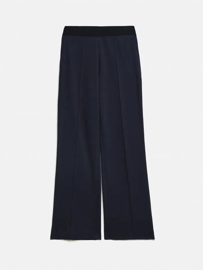 Jigsaw Ponte Trouser With Trim Detail Navy Women Trousers