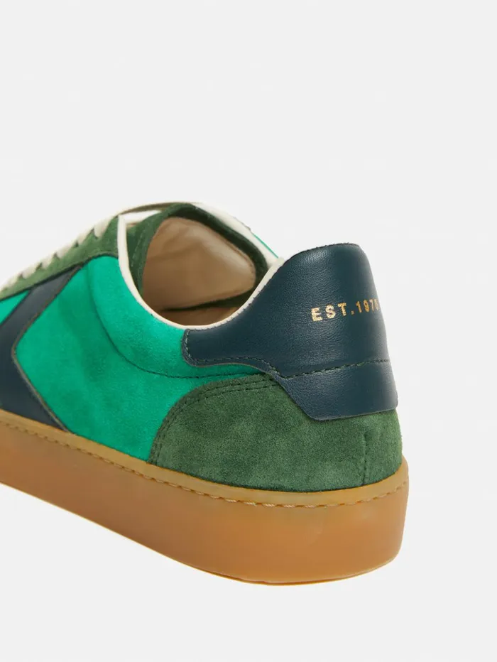 Jigsaw Portland Vintage Classic Trainer Green Women Flats