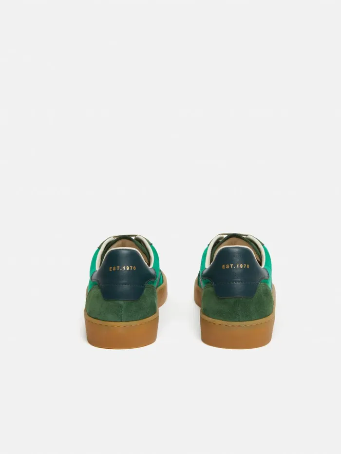 Jigsaw Portland Vintage Classic Trainer Green Women Flats