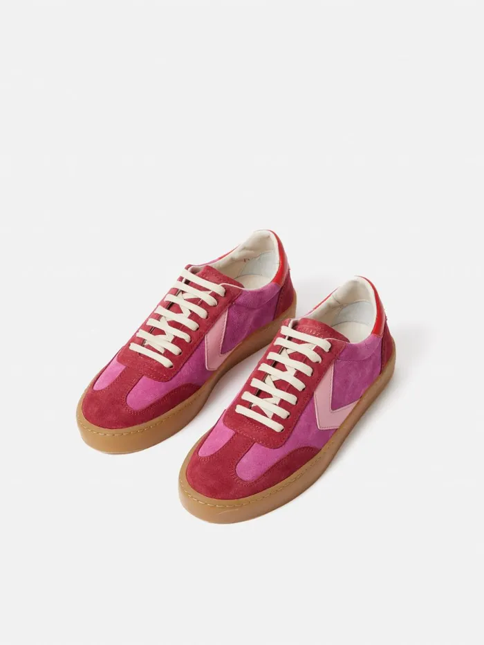 Jigsaw Portland Vintage Classic Trainer Pink Women Trainers