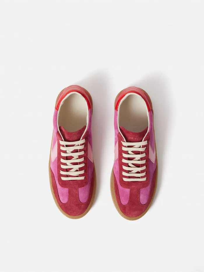 Jigsaw Portland Vintage Classic Trainer Pink Women Trainers
