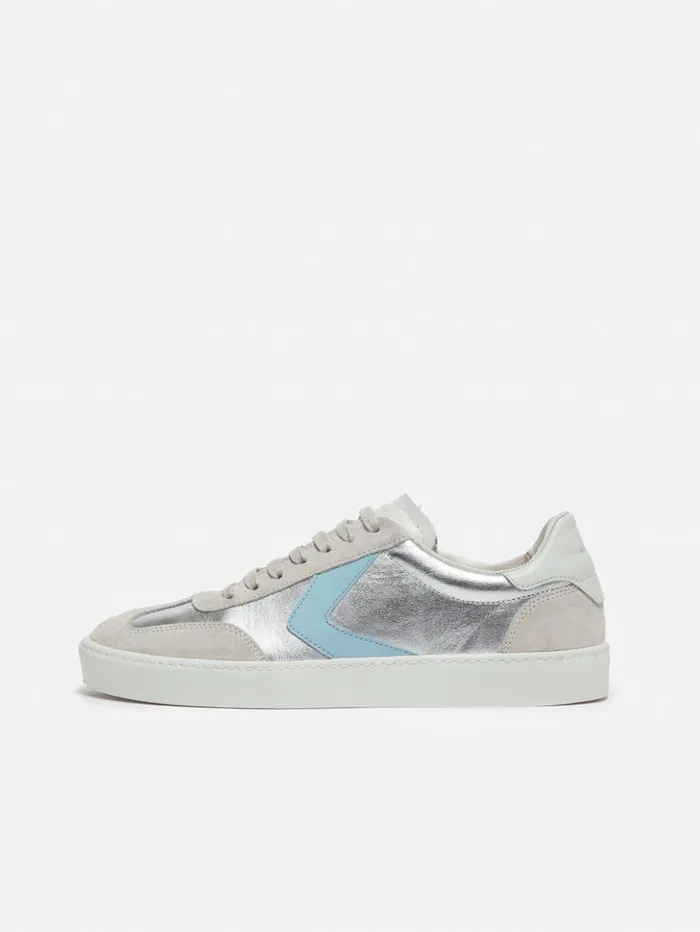 Jigsaw Portland Vintage Classic Trainer Silver Women Trainers