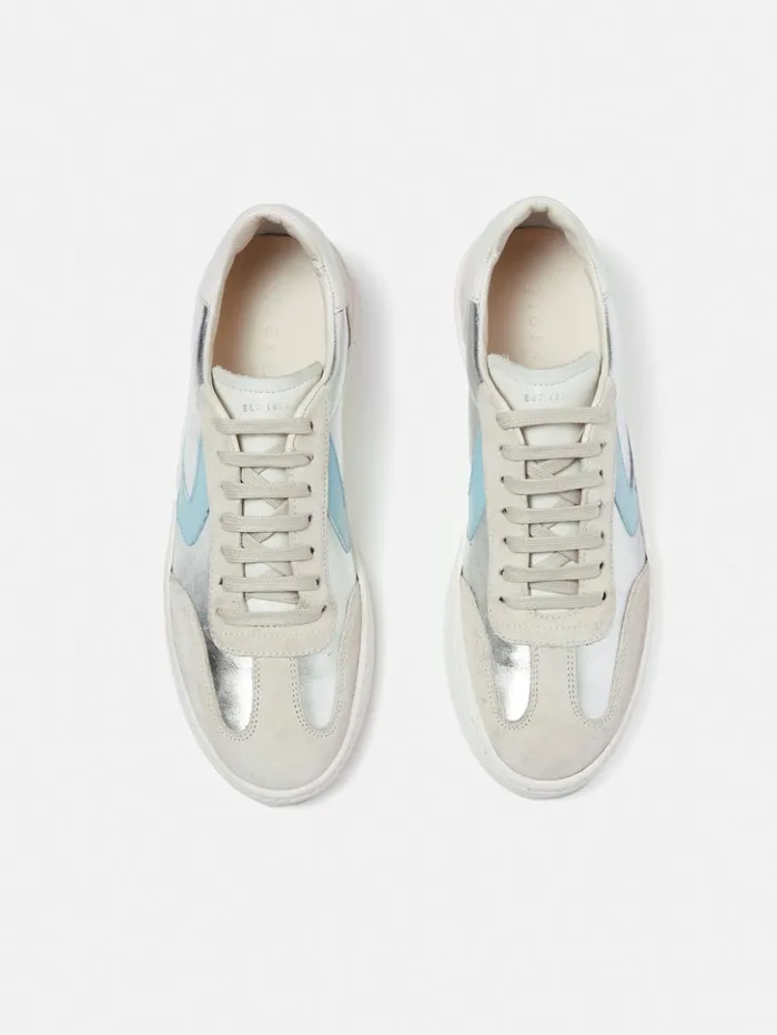 Jigsaw Portland Vintage Classic Trainer Silver Women Trainers