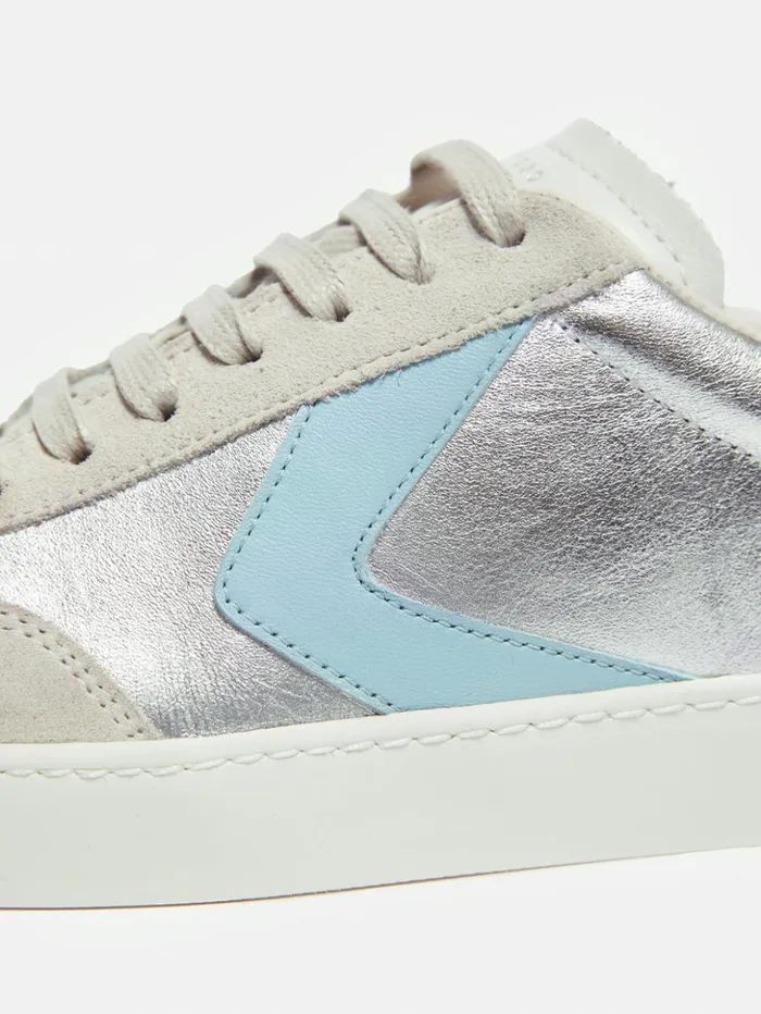 Jigsaw Portland Vintage Classic Trainer Silver Women Trainers