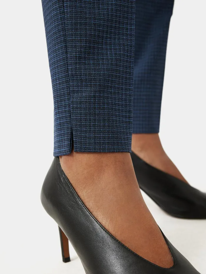 Jigsaw Portofino Palmer Check Trouser Navy Women Trousers