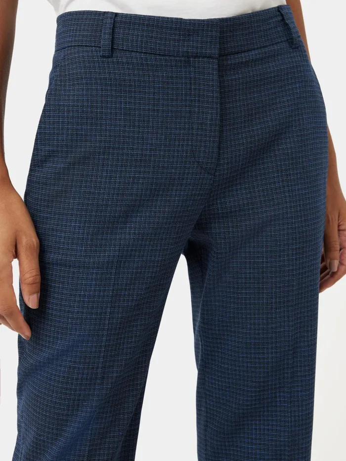 Jigsaw Portofino Palmer Check Trouser Navy Women Trousers