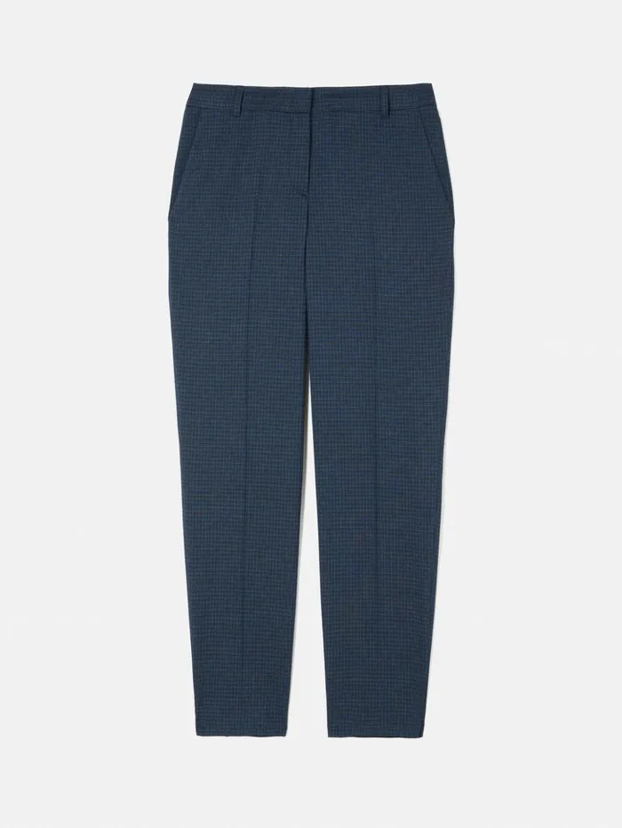 Jigsaw Portofino Palmer Check Trouser Navy Women Trousers