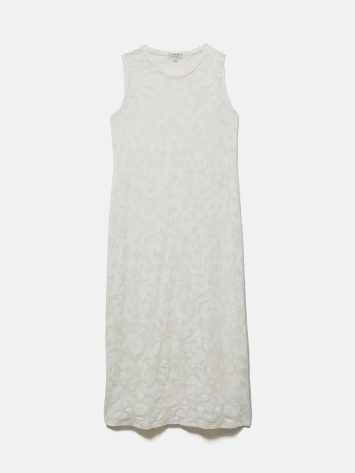 Jigsaw Printed Sheer Jersey Dress White Women Dresses and Jumpsuits