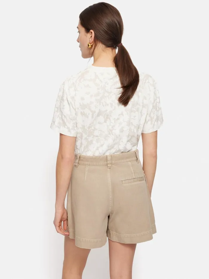 Jigsaw Printed Sheer Jersey Top White Women Shirts and Tops