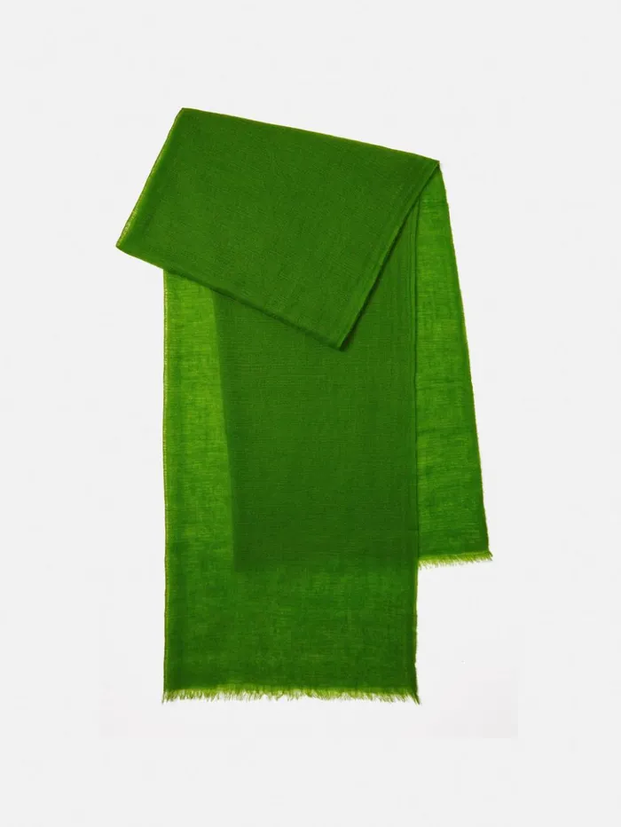 Jigsaw Pure Cashmere Gauze Scarf Green Women Ponchos and Scarves