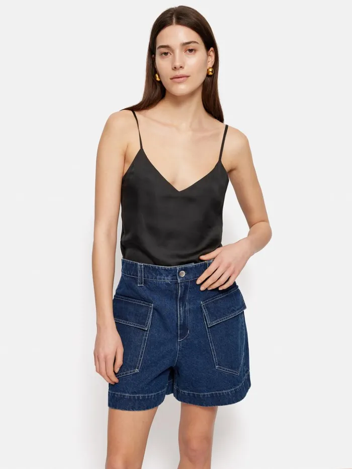 Jigsaw Recycled Satin Cami Black Women Shirts and Tops