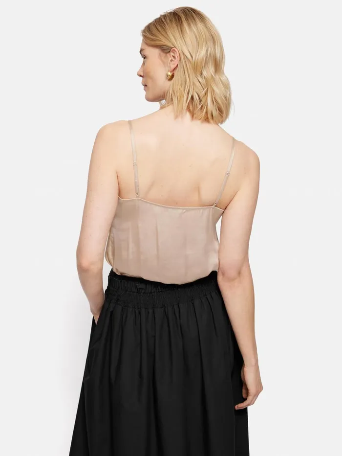Jigsaw Recycled Satin Cami Cream Women Shirts and Tops