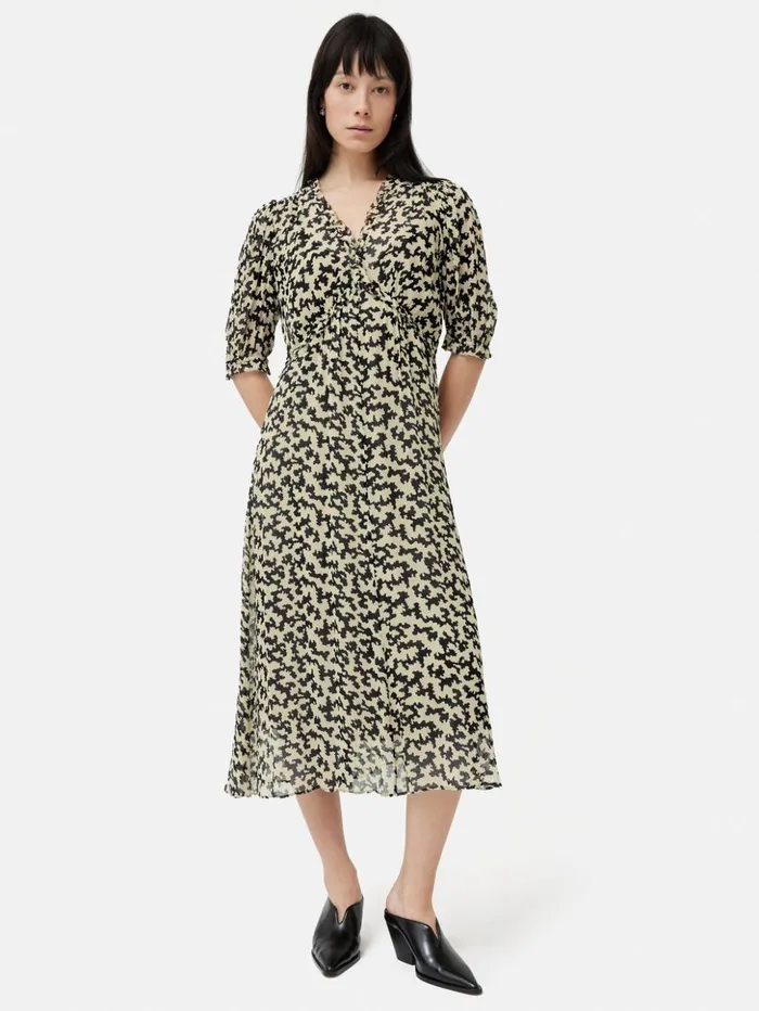 Jigsaw Reef Odyssey Crinkle Dress Monochrome Women Dresses and Jumpsuits