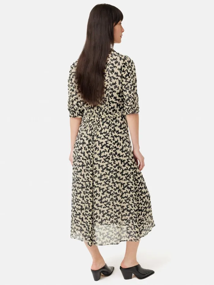 Jigsaw Reef Odyssey Crinkle Dress Monochrome Women Dresses and Jumpsuits