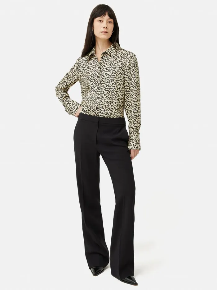 Jigsaw Reef Odyssy Silk Twill Shirt Monochrome Women Shirts and Tops